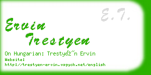 ervin trestyen business card